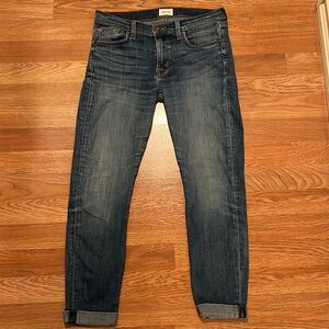 Hudson Harkin Skinny Blue Jeans with Cuff size 27
